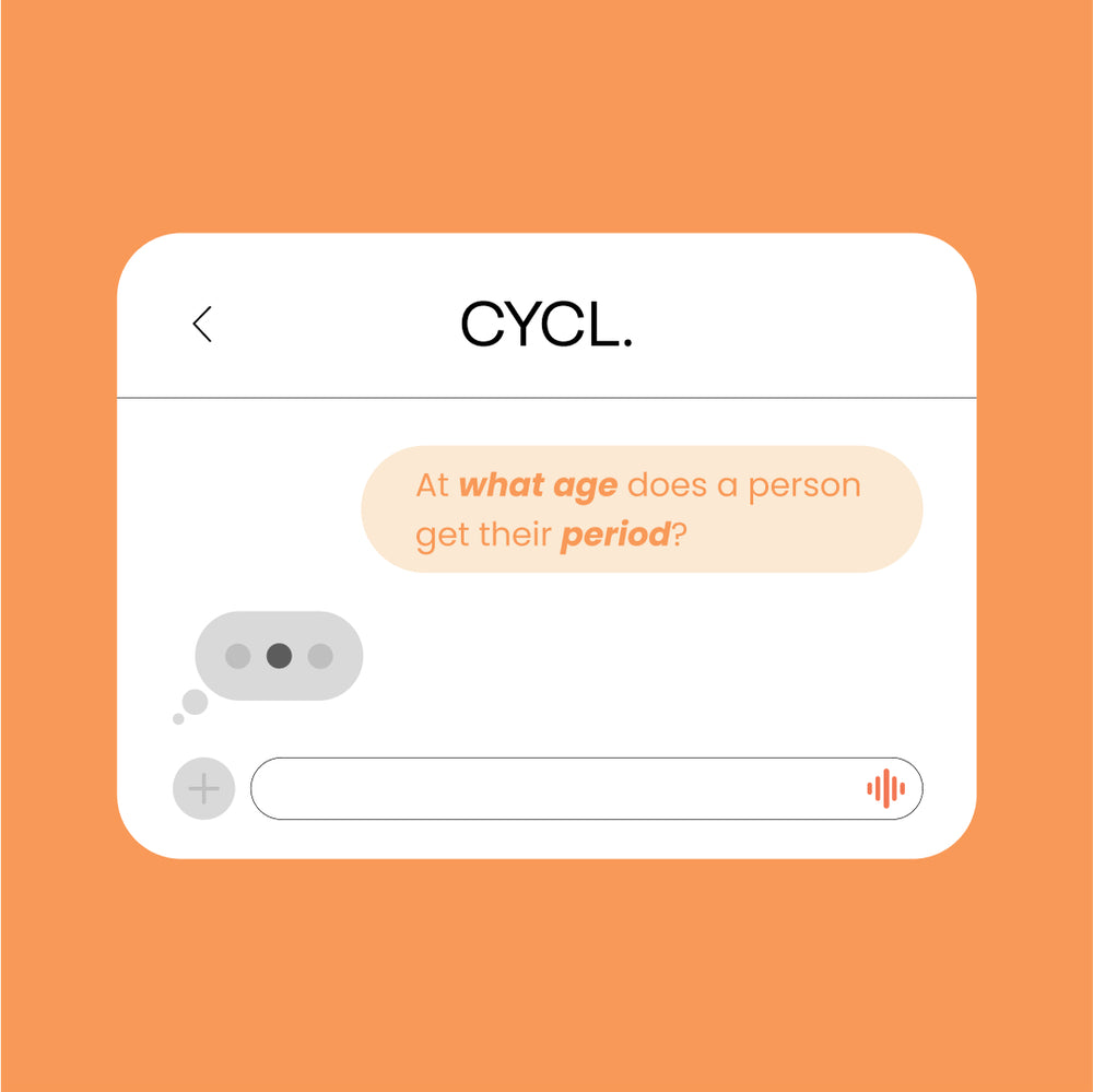 At what age does a person get their period?